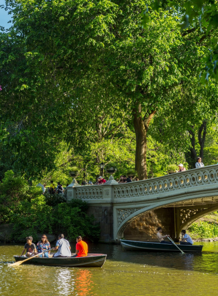 Bow Bridge with Boaters
