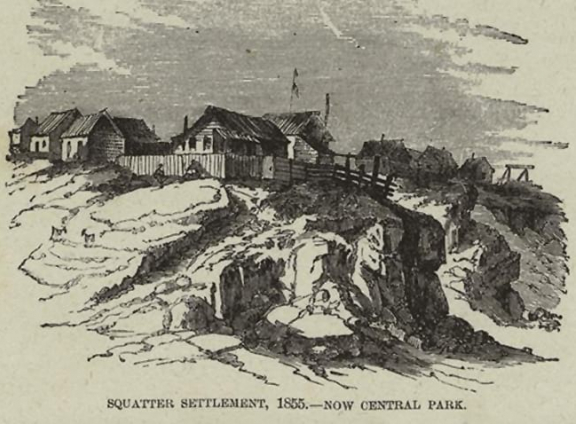 Settlement in Central Park, 1855