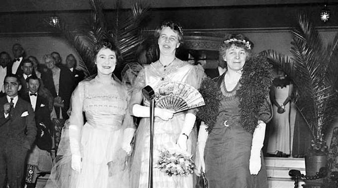 Mary Harriman Rumsey with Eleanor Roosevelt and Rep. Isabella Greenway of Arizona, 1934