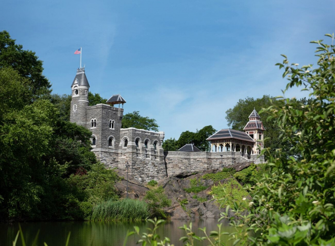 The newly-restored Belvedere Castle