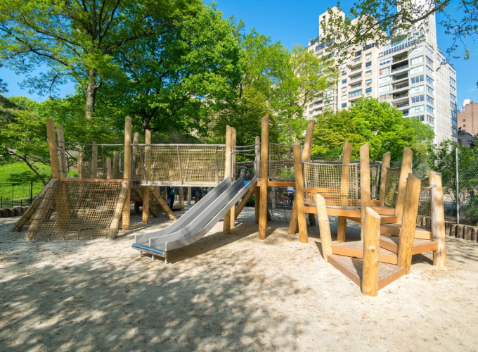 Billy Johnson Playground with rustic net climber