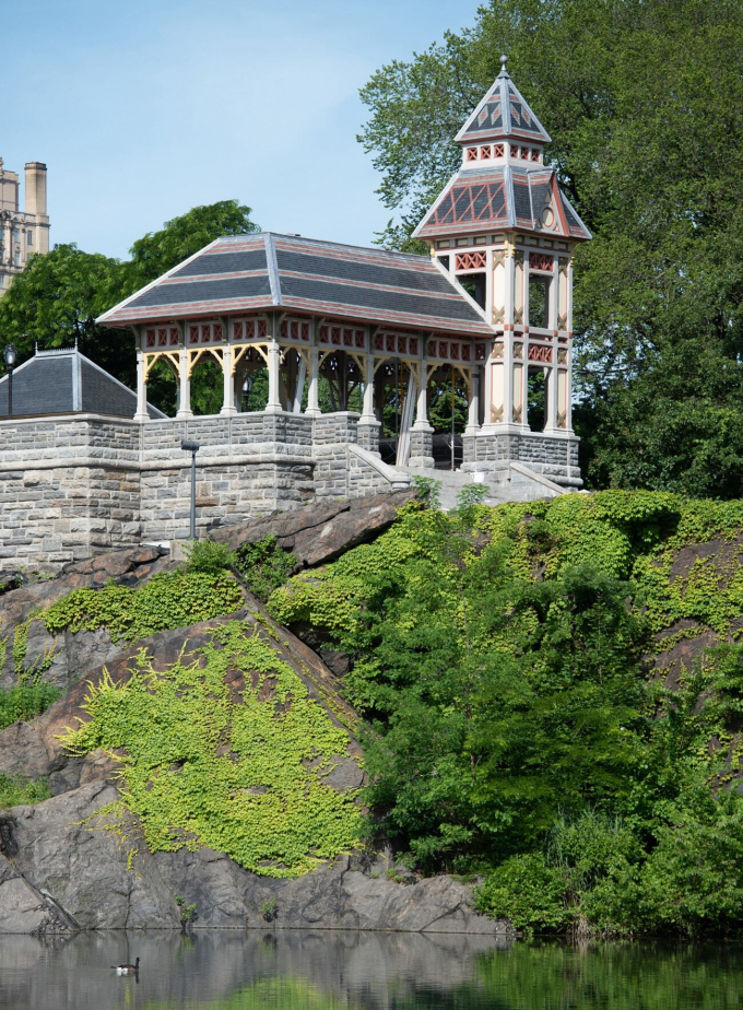 The recreated decorative tower