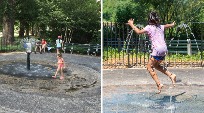 Playground Water Feature - Before and After