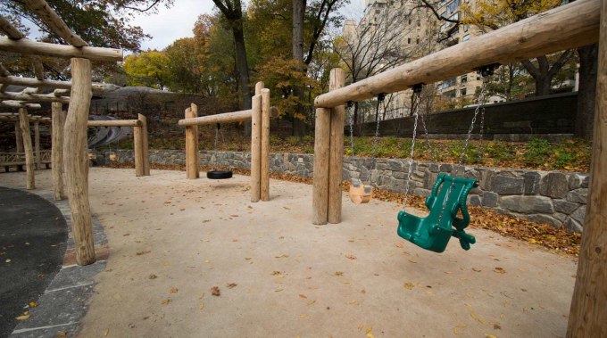 Swing Set with rustic pergola