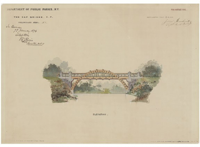Gapstow Bridge, preliminary study, 1873
