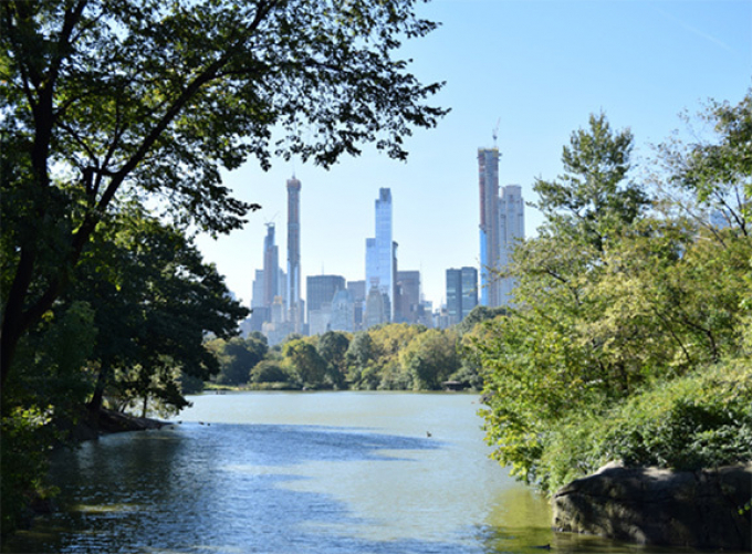 The Lake and midtown from Oak Bridge