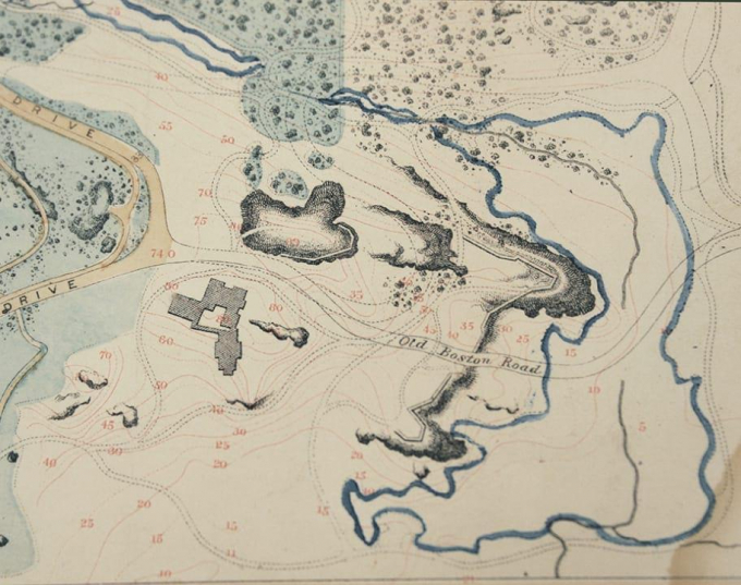 19th-century map showing the Harlem Meer
