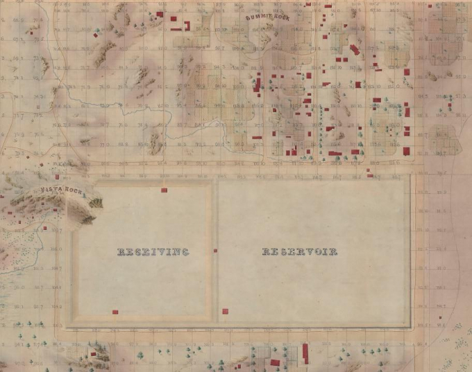 Contemporary map showing the location of Seneca Village