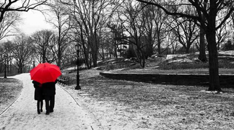 Lovers stroll