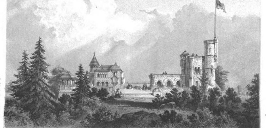 Early rendering of Belvedere Castle