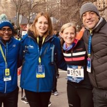 Mary Wittenberg with Road Runner colleagues
