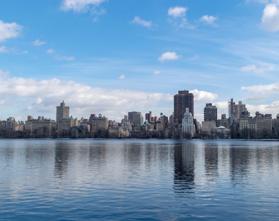 A view across the reflective surface of the Reservoir