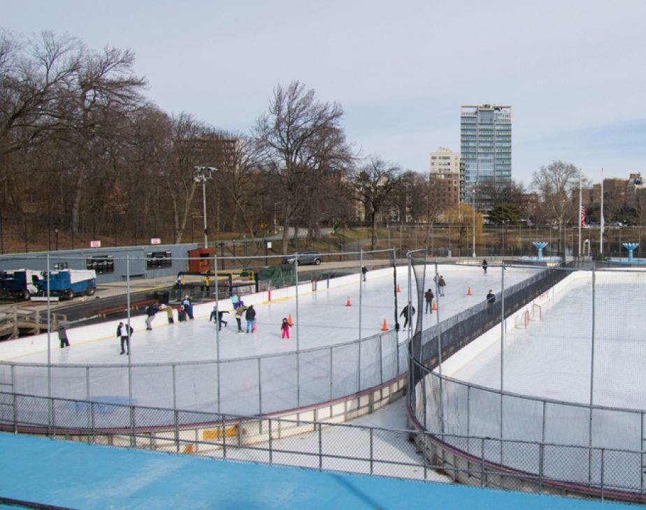 Skating on the Lasker Rink