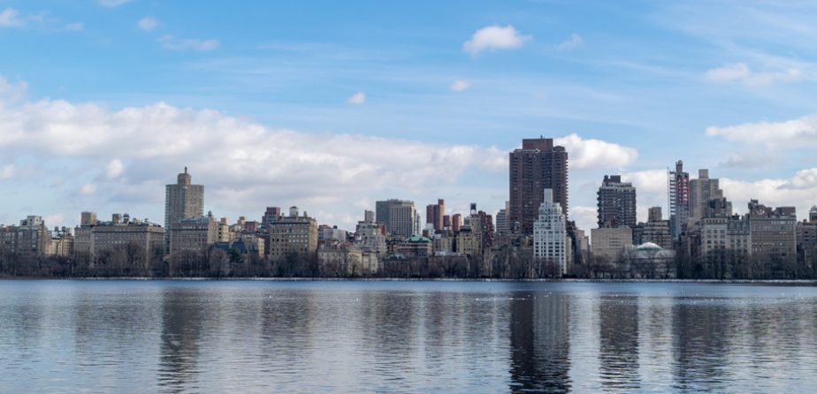 A view across the reflective surface of the Reservoir