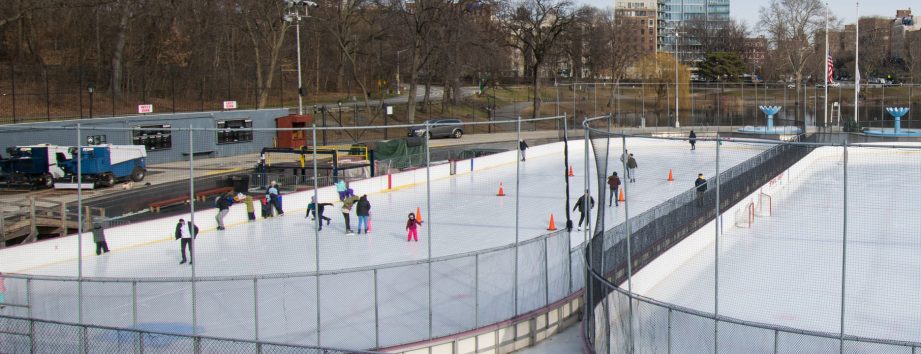 Skating on the Lasker Rink
