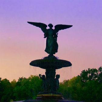 Bethesda Fountain at twilight