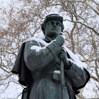 7th Regiment Memorial in winter