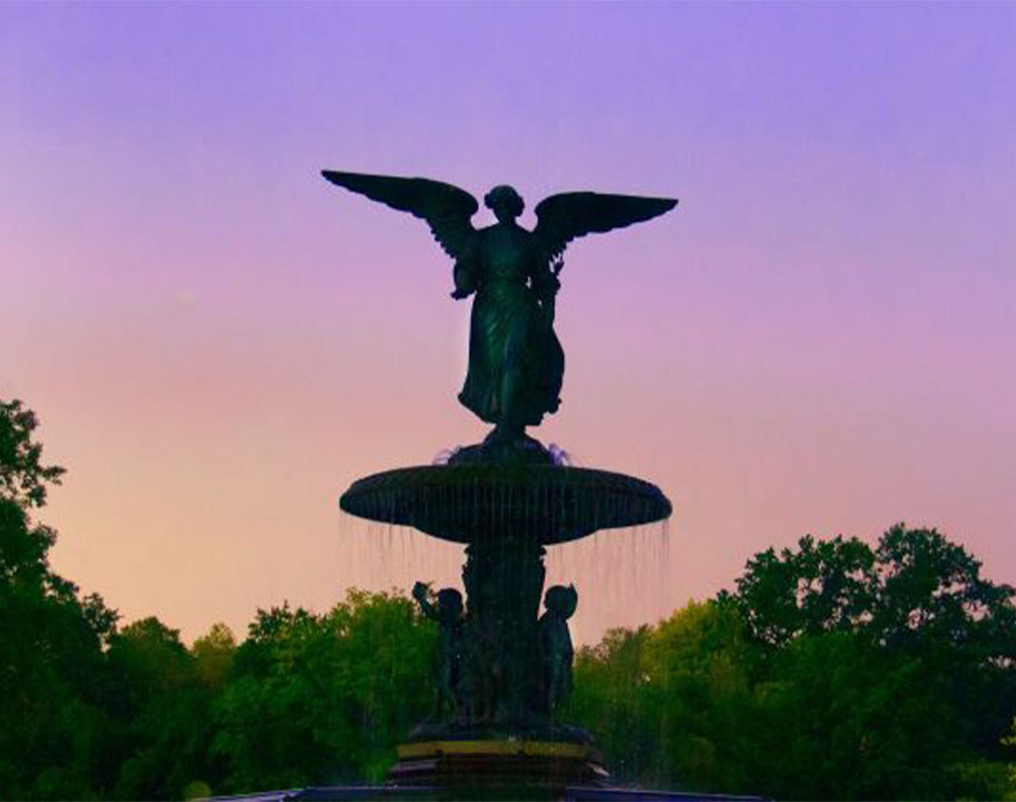 Bethesda Fountain at twilight