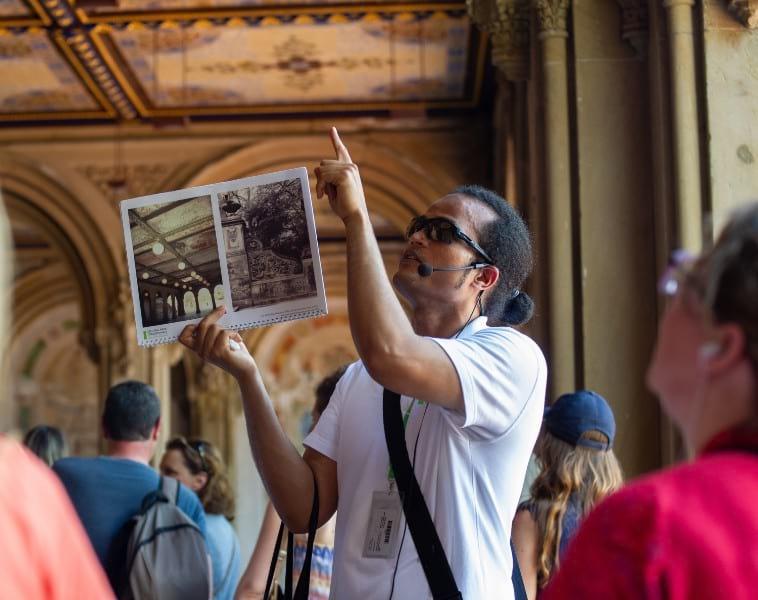 A Conservancy guide describes the Minton Tiles