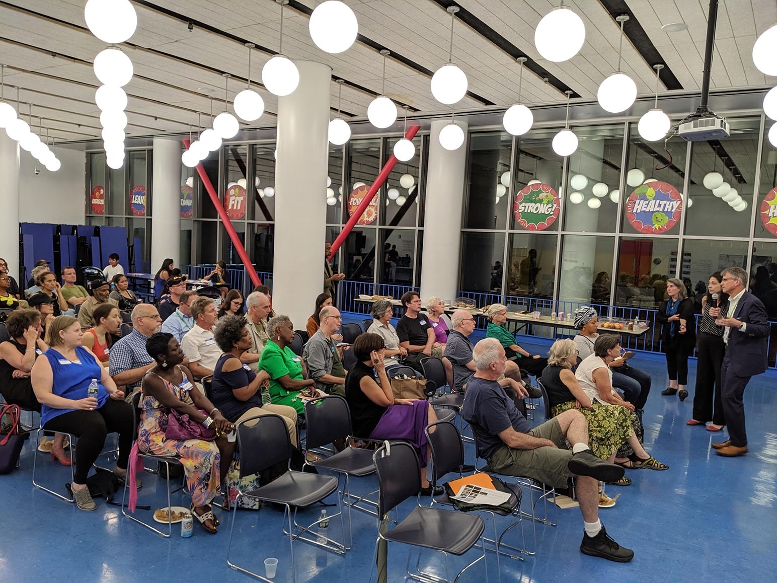 Community meeting at the Harlem Children's Zone